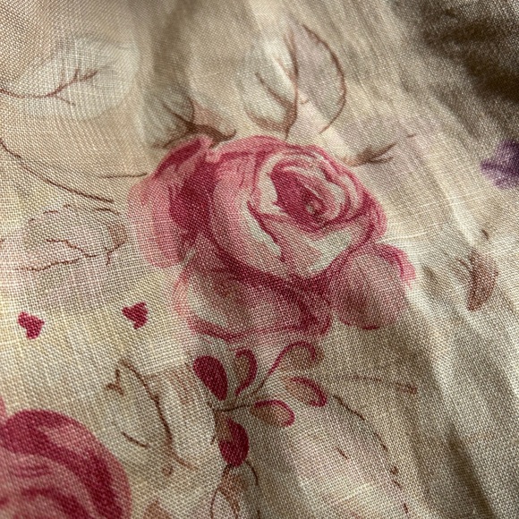 Vintage Lauren Ralph Lauren 100% Linen Floral Button Down A Line Skirt. 90’s. - Picture 14 of 14